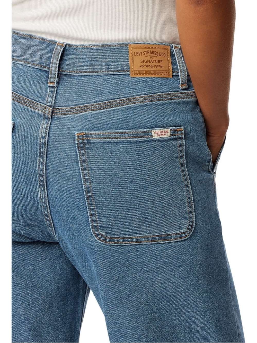 Levi’s Strauss Vintage Look High Rise Loose Straight Heritage Jeans Blue Size 8 - Picture 5 of 12